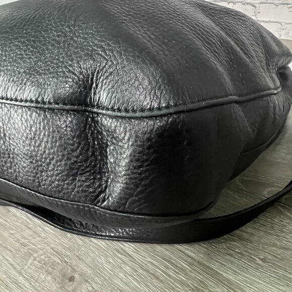 MICHAEL KORS Bedford Pebble Leather Large Convertible Shoulder Bag Black - Picture 4 of 6